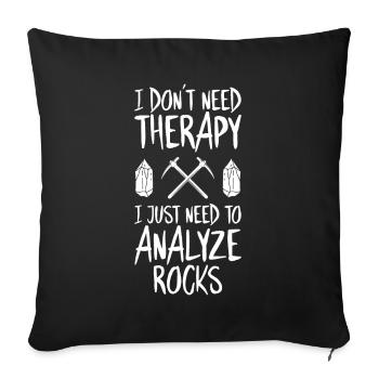 Géologue Géologue Géologue Géologie Géologine - Housse de coussin décorative 45 x 45 cm - noir - Devant