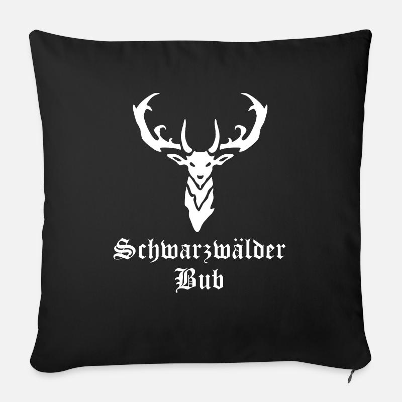 Schwarzwälder Bub - Sofakissenbezug 45 x 45 cm - Schwarz