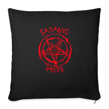 Satanic Pride I Pentagram - Sofa pillowcase 17,3'' x 17,3'' (45 x 45 cm) - black - Front