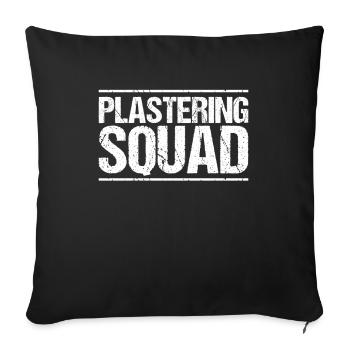 Stuckateur Plasterer Stukkateur Gipser Verputzer - Sofa pillowcase 17,3'' x 17,3'' (45 x 45 cm) - black - Front