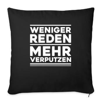 Stuckateur Plasterer Stukkateur Gipser Verputzer - Sofakissenbezug 45 x 45 cm - Schwarz - Vorne