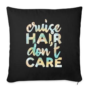 Cruise Hair Don't Care Tie Dye Print For Family - Sofa pillowcase 17,3'' x 17,3'' (45 x 45 cm) - black - Front