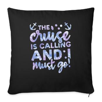 Die Kreuzfahrt ruft an und ich gehe Tie Dye Print - Sofakissenbezug 45 x 45 cm - Schwarz - Vorne