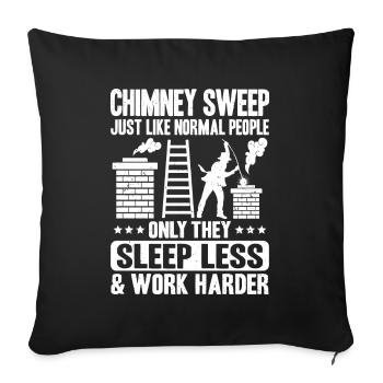 Schornsteinfeger Kaminkehrer Ramoneur - Housse de coussin décorative 45 x 45 cm - noir - Devant