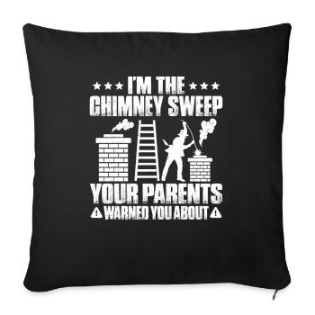 Schornsteinfeger Kaminkehrer Ramoneur - Housse de coussin décorative 45 x 45 cm - noir - Devant
