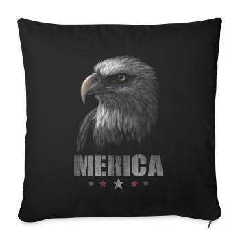 Eagle Merica Men Women 4th of July USA Patriotic - Sofa pillowcase 17,3'' x 17,3'' (45 x 45 cm) - black - Front
