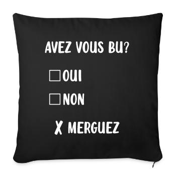 Homme qui a un trop bu - Housse de coussin décorative 45 x 45 cm - noir - Devant