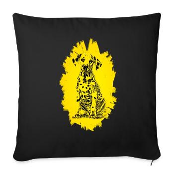 Dalmatian - Sofa pillowcase 17,3'' x 17,3'' (45 x 45 cm) - black - Front