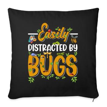 Bug Lover Insects Boys Girls - Sofa pillowcase 17,3'' x 17,3'' (45 x 45 cm) - black - Front