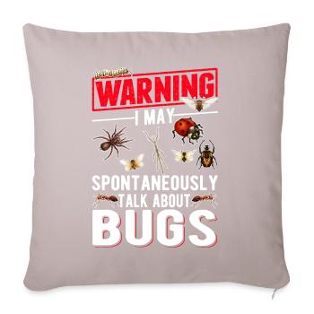 Entomologiste d’insectes - Housse de coussin décorative 45 x 45 cm - taupe clair - Devant