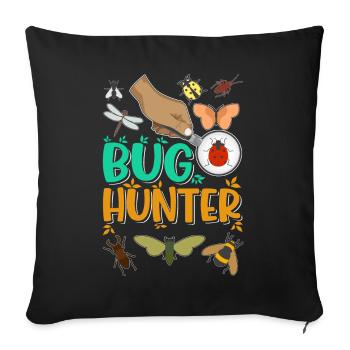 Beetle Hunter Insects Entomologiste Biologiste - Housse de coussin décorative 45 x 45 cm - noir - Devant