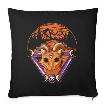 Strange Goat Witchy Dark Pastel Goth - Sofa pillowcase 17,3'' x 17,3'' (45 x 45 cm) - black - Front