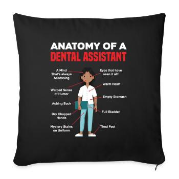 Dentist Dental Assistant Dental Assistant Gift - Sofa pillowcase 17,3'' x 17,3'' (45 x 45 cm) - black - Front