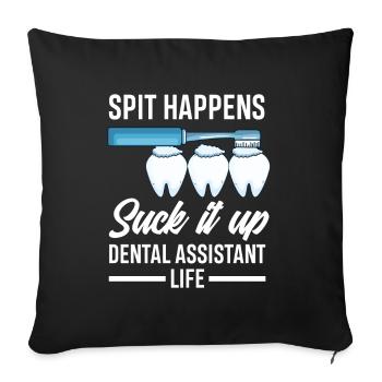 Dentist Dental Assistant Dental Assistant Gift - Sofa pillowcase 17,3'' x 17,3'' (45 x 45 cm) - black - Front