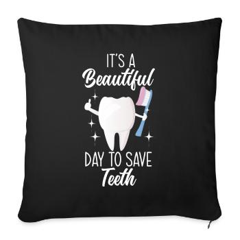 Dentist Dental Assistant Dental Assistant Gift - Sofa pillowcase 17,3'' x 17,3'' (45 x 45 cm) - black - Front
