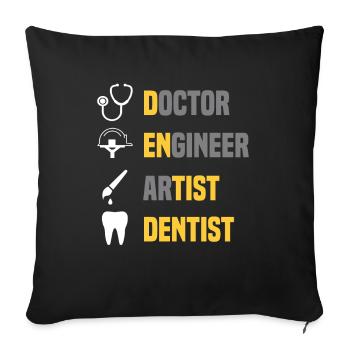 Dentist Dental Assistant Dental Assistant Gift - Sofa pillowcase 17,3'' x 17,3'' (45 x 45 cm) - black - Front