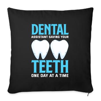 Dentist Dental Assistant Dental Assistant Gift - Sofa pillowcase 17,3'' x 17,3'' (45 x 45 cm) - black - Front