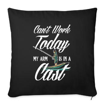 Fun Fishing Angler Fisherman Gift - Sofa pillowcase 17,3'' x 17,3'' (45 x 45 cm) - black - Front