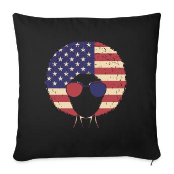 Women African American Flag - Sofa pillowcase 17,3'' x 17,3'' (45 x 45 cm) - black - Front