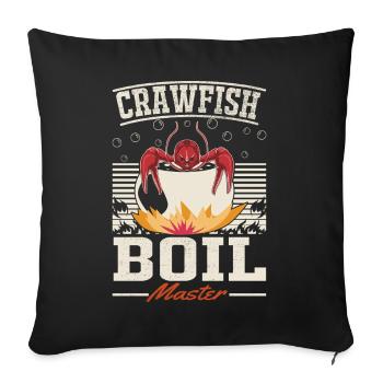 Les crabes cuisinent les maîtres mangeurs d’écrevisses - Housse de coussin décorative 45 x 45 cm - noir - Devant