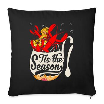 Langusten Saison Kochen Lustige Flusskrebse - Sofakissenbezug 45 x 45 cm - Schwarz - Vorne