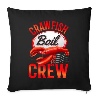 Crab Cooking Crew Eating Funny Crabs - Sofa pillowcase 17,3'' x 17,3'' (45 x 45 cm) - black - Front