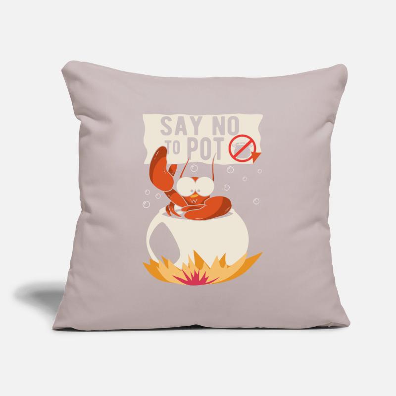 Crabs cook pun Funny crayfish Sofa pillowcase 17,3'' x 17,3'' (45 x 45 cm)