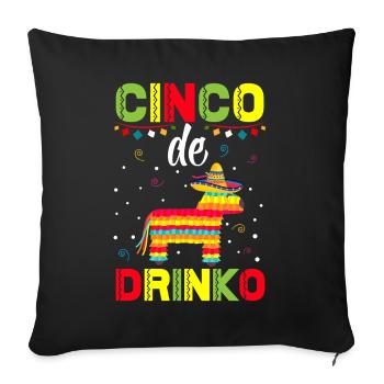 Pinata Cinco De Mayo Party Drink Fiesta - Housse de coussin décorative 45 x 45 cm - noir - Devant