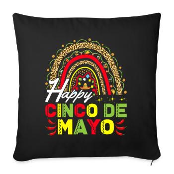 Fiesta Cheerful Cinco De Mayo Party - Sofa pillowcase 17,3'' x 17,3'' (45 x 45 cm) - black - Front