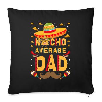 Cinco De Mayo Papa Funny Nacho Papa - Sofa pillowcase 17,3'' x 17,3'' (45 x 45 cm) - black - Front