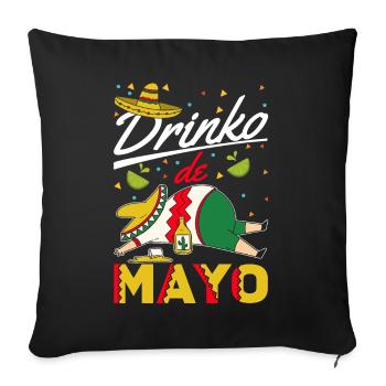 Cinco De Mayo Tequila Boisson Fiesta Mexicaine - Housse de coussin décorative 45 x 45 cm - noir - Devant