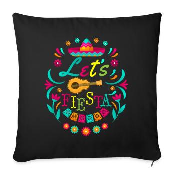 Lets Fiesta Cinco de Mayo Guitar Fiesta - Sofa pillowcase 17,3'' x 17,3'' (45 x 45 cm) - black - Front