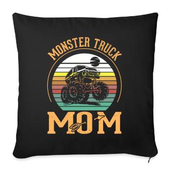 Monstertruck Mom Boys Girl Birthday - Sofa pillowcase 17,3'' x 17,3'' (45 x 45 cm) - black - Front