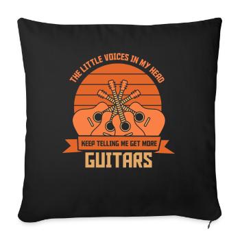 telling me get more guitar - Sofakissenbezug 45 x 45 cm - Schwarz - Vorne