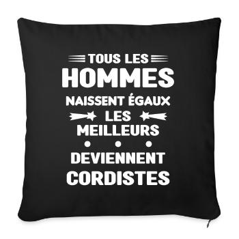 Les Meilleurs Hommes Deviennent Cordistes - Housse de coussin décorative 45 x 45 cm - noir - Devant