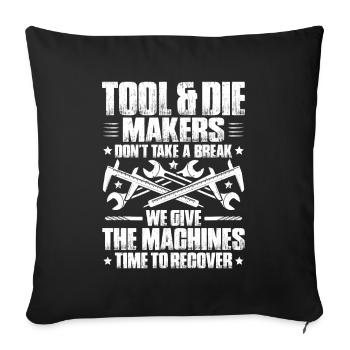 Tool Mechanic Toolmaker Tool & The Maker - Housse de coussin décorative 45 x 45 cm - noir - Devant