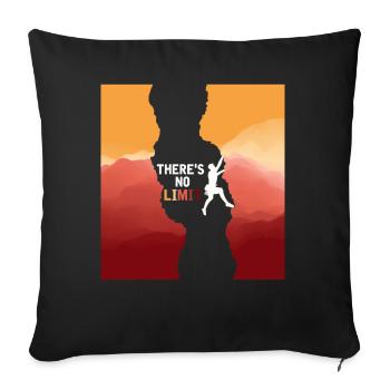 Climber Limit Escalade Bouldering - Housse de coussin décorative 45 x 45 cm - noir - Devant