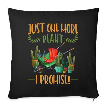 Cactus Addicted Plants Funny Succulent - Sofa pillowcase 17,3'' x 17,3'' (45 x 45 cm) - black - Front