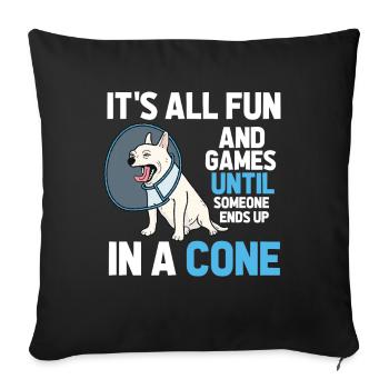 Veterinarian Dog Kegel Humor Veterinarian - Sofa pillowcase 17,3'' x 17,3'' (45 x 45 cm) - black - Front