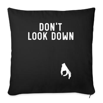 Looking Down Joke Sarcastic Circle Game - Sofa pillowcase 17,3'' x 17,3'' (45 x 45 cm) - black - Front