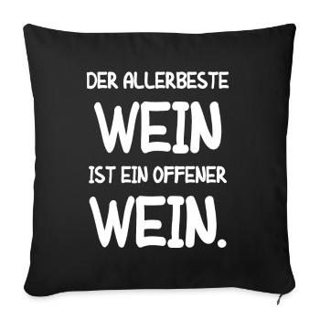 Vino Weinliebhaber Geschenk Wein Weinfest Rotwein - Sofakissenbezug 45 x 45 cm - Schwarz - Vorne