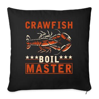 Crabs cook master Funny crayfish - Sofa pillowcase 17,3'' x 17,3'' (45 x 45 cm) - black - Front