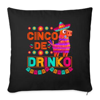 Pinata Cinco De Mayo célèbre la boisson - Housse de coussin décorative 45 x 45 cm - noir - Devant
