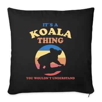 Koala Disant Australie Marsupial Koalas Cadeau - Housse de coussin décorative 45 x 45 cm - noir - Devant