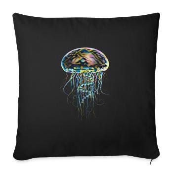 Jellyfish - Sofa pillowcase 17,3'' x 17,3'' (45 x 45 cm) - black - Front