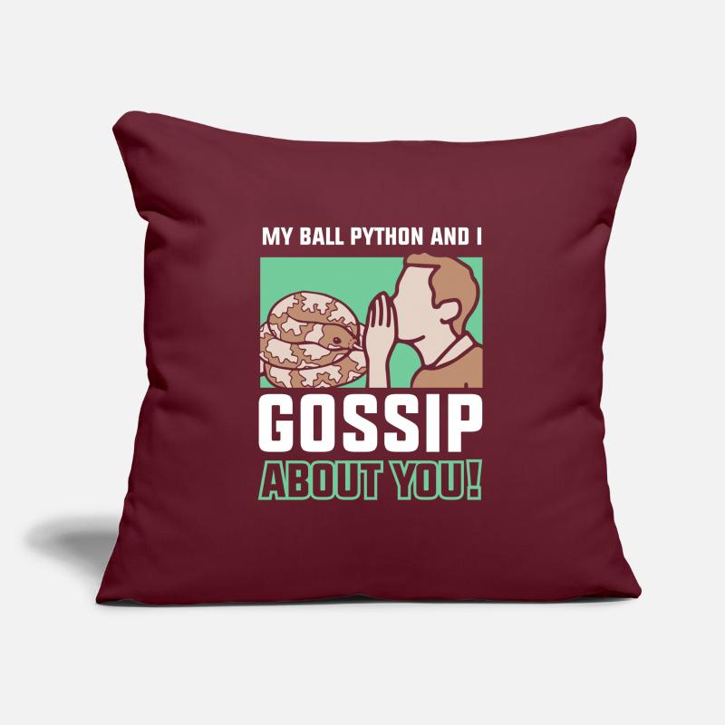 My ball python and I gossip about you! Sofakissenbezug 45 x 45 cm