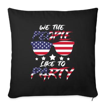 Sunglasses America USA July 4th Party - Sofa pillowcase 17,3'' x 17,3'' (45 x 45 cm) - black - Front
