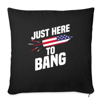Fireworks Funny USA Celebration July 4 - Sofa pillowcase 17,3'' x 17,3'' (45 x 45 cm) - black - Front