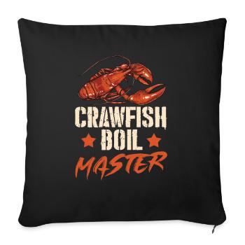 Maître des écrevisses de fruits de mer Chef - Housse de coussin décorative 45 x 45 cm - noir - Devant