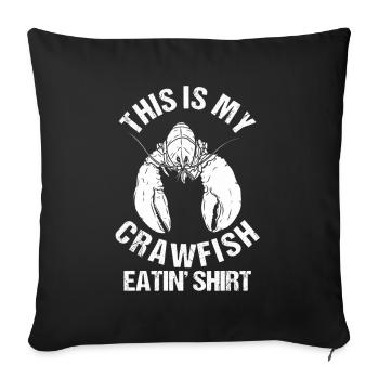 Saison du crabe Cuisinier à l’écrevisse Manger des écrevisses - Housse de coussin décorative 45 x 45 cm - noir - Devant